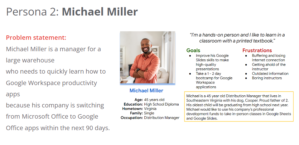 persona Michael Miller